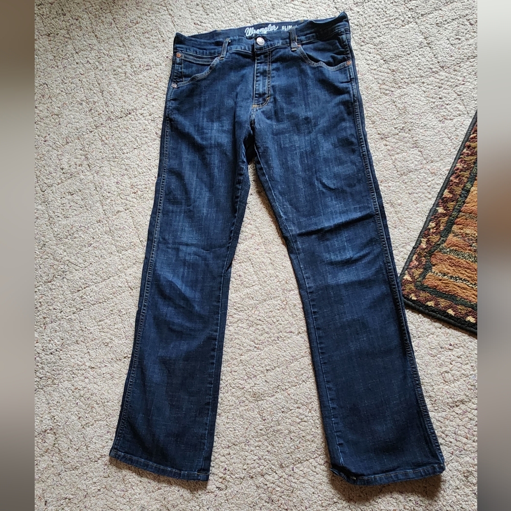 Wrangler Dark Blue Bootcut Jeans